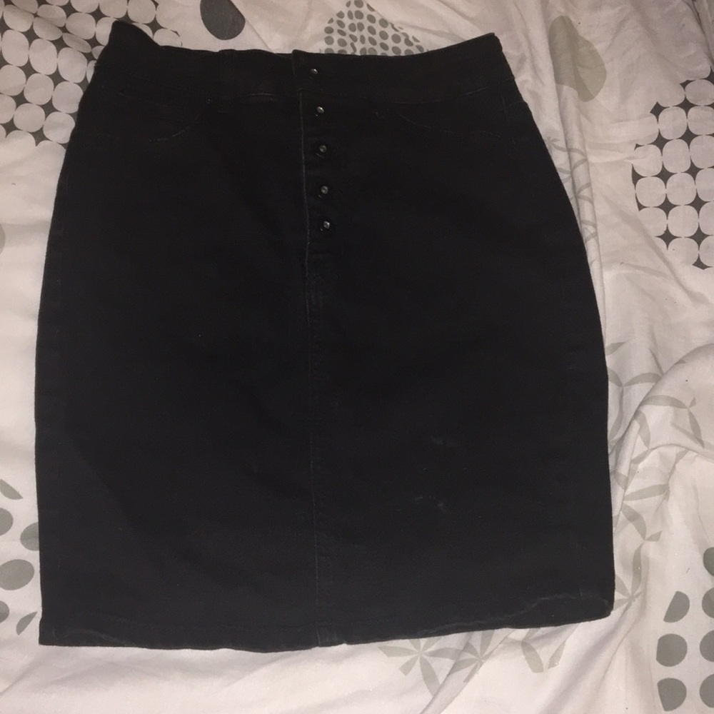 Black jean skirt